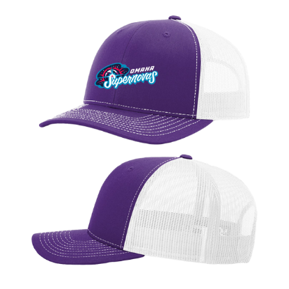 Picture of Supernovas Snapback Trucker Cap - Purple/White