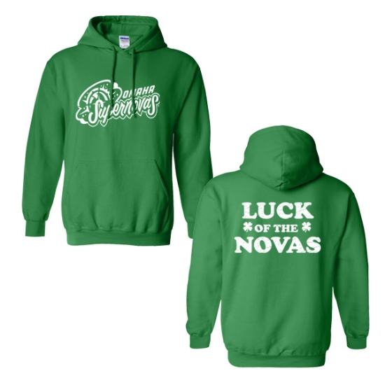 Picture of Supernovas St. Patrick's Luck of the Novas Hooded Sweatshirt - Irish Green