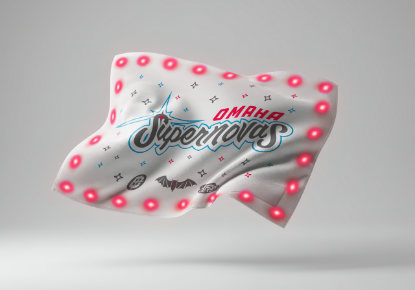 Picture of Supernovas Dark Nite Light Up Rally Towel  - Red