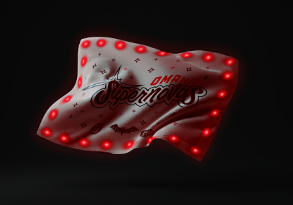 Picture of Supernovas Dark Nite Light Up Rally Towel  - Red