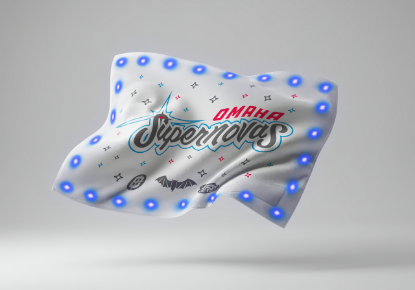 Picture of Supernovas Dark Nite Light Up Rally Towel  - Blue