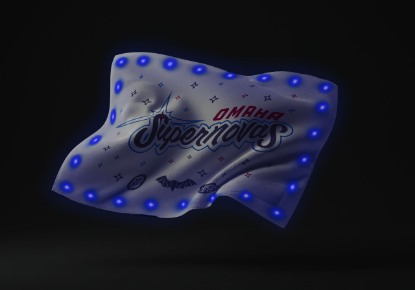 Picture of Supernovas Dark Nite Light Up Rally Towel  - Blue