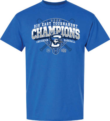 Picture of Creighton Baseball 2025 Big East Tournament Champions Short Sleeve Shirt CU-402