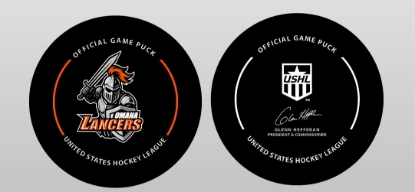 Picture of Omaha Lancers Hockey Official Game Puck 