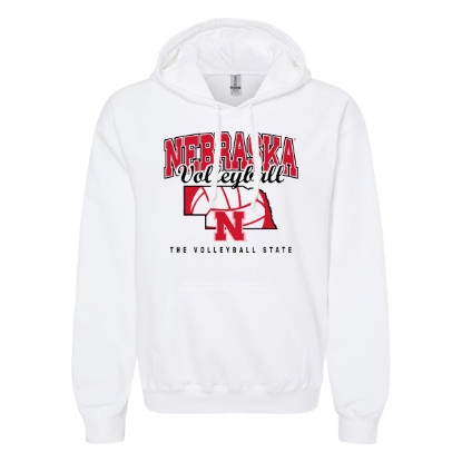 Picture of Nebraska Husker Volleyball Softstyle® Midweight Hooded Sweatshirt  (NU-321)