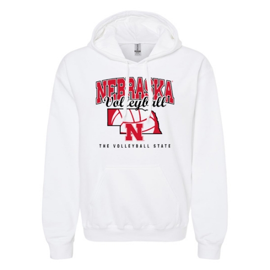 Picture of Nebraska Husker Volleyball Softstyle® Midweight Hooded Sweatshirt  (NU-321)