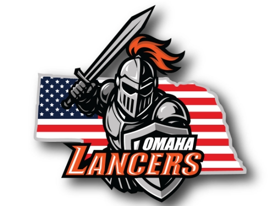 Picture of Omaha Lancers Vinyl Decal - Flag