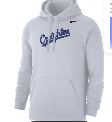 Picture of Creighton Nike® Club Fleece Script Hooded Sweatshirt 