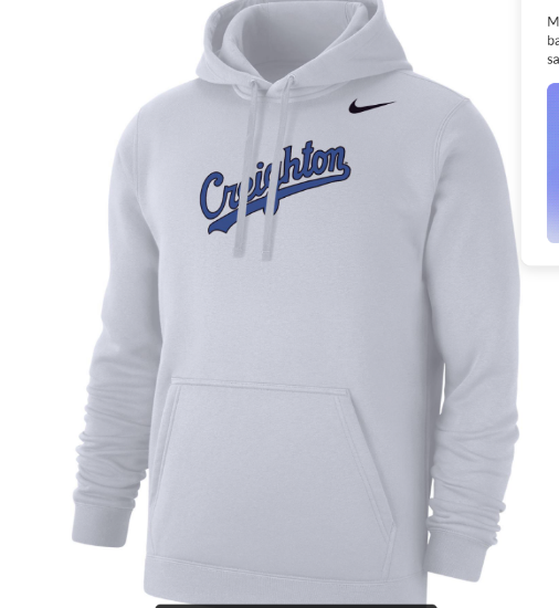 Picture of Creighton Nike® Club Fleece Script Hooded Sweatshirt 