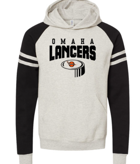 Picture of Omaha Lancers Softstyle® Raglan Hooded Sweatshirt  (Lancers-016)