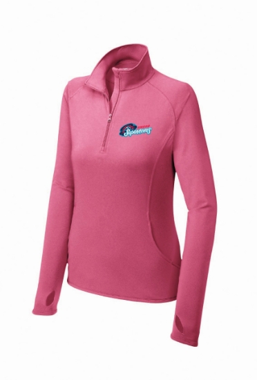 Picture of Supernovas Ladies  Stretch 1/4-Zip Pullover- Dusty Rose