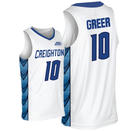 Picture of Creighton YOUTH #10 Greer Basketball Jersey 