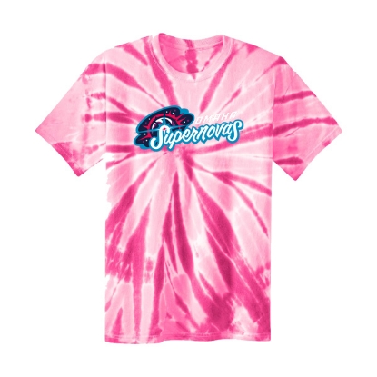 Picture of Supernovas YOUTH  Cyclone Pinwheel Tie-Dyed Short Sleeve Shirt - Fuschia (SN-001)