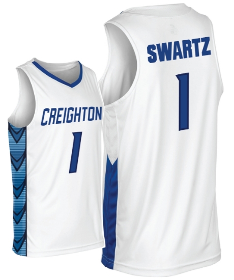 Picture of Creighton #1 Swartz Basketball Jersey  