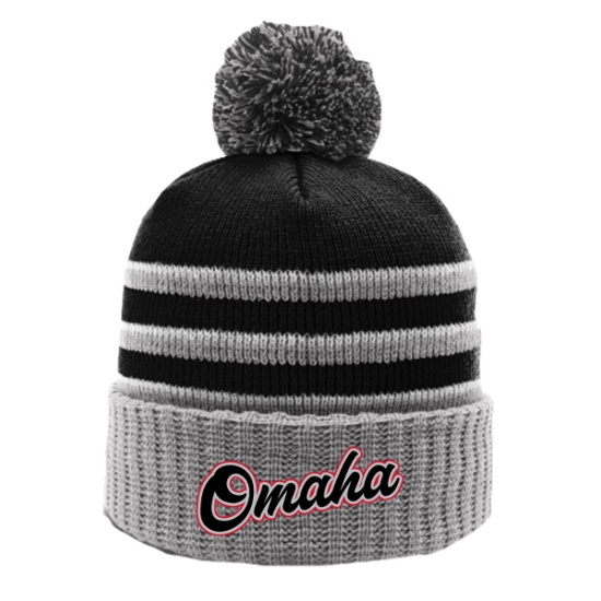 Picture of UNO  Hockey Knit Hat with Pom (UNO-268)